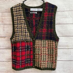 VINTAGE ROBERT SCOTT HAND‎ KNIT PATCHWORK VEST